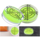 Kit 2 Nível Bolha Redondo 32 X 7mm Verde Regulagem Precisa