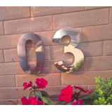 Kit 2 Números 30cm Aço Inox 430 Brilhante Casa Residencial