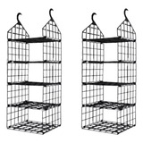 Kit 2 Organizador Vertical Suspenso 5 Níveis Guardar Roupas