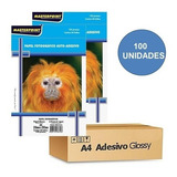 Kit 2 Pacotes Papel Fotográfico A4 Glossy Adesivo 130g Masterprint Cor Branco