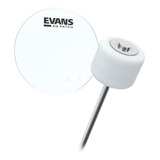 Kit 2 Pad Protetor Evans P Bumbo Patch Pedal Simples Eqpc1