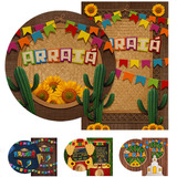 Kit 2 Painéis Festa Junina 3d Casadinho Estampado Em Tecido