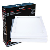 Kit 2 Painel Plafon Led Quadrado 24w Sobrepor Branco Frio