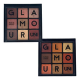 Kit 2 Paletas De Sombras Glamour Uni Makeup - 18 Cores Total