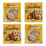 Kit 2 Panettone Bauducco Frutas 400g + 2 Chocottone 400g