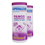 Kit 2 Panos Umedecidos Álcool 70° Inpm Lavanda Contém 35un