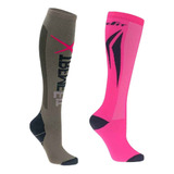 Kit 2 Pares De Meias Compressivas Crossfit Ciclismo Corrida 
