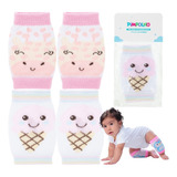 Kit 2 Pares Joelheira Antiderrapante Pimpolho Bebê Engatinha