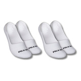 Kit 2 Pares Meias Sapatilha Algodão Silicone Polo Wear 39-43