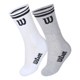 Kit 2 Pares Meias Wilson Cano Longo Sport Academia Original