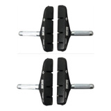Kit 2 Pares Sapata Scs Freio Bike Pino 63mm Preto Bicicleta
