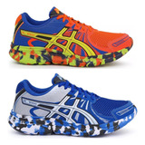 Kit 2 Pares Tênis Asics Gel Sendai Couro Academia Macio Full