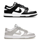 Kit 2 Pares Tênis Nike Sb Dunk Low Preto + Cinza Promoção