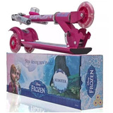 Kit 2 Patinete Frozen 3 - Freio E Roda Gel - Infantil Menina