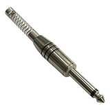 Kit 2 Pçs - Plug P10 Mono - Prata E Preto - Com Mola