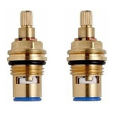 Kit 2 Pcs Reparo Direira Azul 1/4 Volta Estria Padrão Docol.