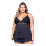 Kit 2 Peças Shortdoll Amamentação Estampado Plus Size
