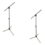 Kit 2 Pedestal Girafa P/microfone Saty C/ Smg-10 C/ Cachimbo