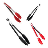 Kit 2 Pegador Culinário Silicone Inox Alimentos Multiuso