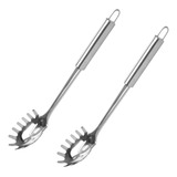 Kit 2 Pegador De Massa Aço Inox Macarrão Concha Cozinha 29cm