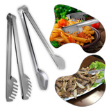 Kit 2 Pegadores Grandes Inox Macarrão Carne Multiuso 28 Cm 