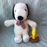 Kit 2 Pelúcias Snoopy 45cm E Woodstock 12cm Peanuts