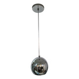 Kit 2 Pendente Bolinha Acabamento Cromado Alto Brilho Esfera