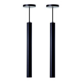 Kit 2 Pendente Tubo Cilindro Alumínio 50cm 