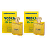 Kit 2 Perfumes Vodka Brasil Amarelo Paris Elysees Original