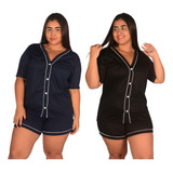 Kit 2 Pijama Americano Plus Size