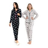 Kit 2 Pijama Feminino Americano Longo