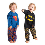 Kit 2 Pijama Infantil Longo Super
