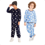 Kit 2 Pijama Infantil Menina Manga Longa Roupa Bebe Algodão