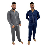 Kit 2 Pijamas Masculino Inverno Americano