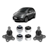 Kit 2 Pivo + 4 Buchas Bandeja Dianteira Citroen C3 Todos