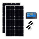 Kit 2 Placa Solar 150w C/