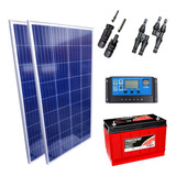 Kit 2 Placa Solar 150w Controlador