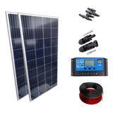 Kit 2 Placa Solar 150w Controlador