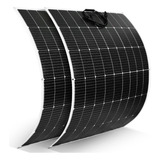 Kit 2 Placa Solar Flexível 200w Monocristalino Inmetro 