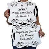 Kit 2 Placas Casamento Noiva Entrada Igreja Personalizada P7