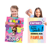 Kit 2 Placas De Boas Vindas Culto Kids Igreja 40x60cm