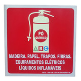 Kit 2 Placas Sinalização P/ Extintor De Incêndio Pó Químico