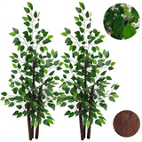 Kit 2 Planta Artificial Ficus Verde