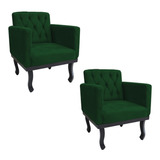 Kit 2 Poltronas Cadeiras Decorativas Classic