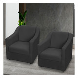 Kit 2 Poltronas Decorativa Cadeira Para