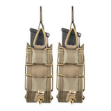 Kit 2 Porta Carregador Pistola Reload Invictus Molle Coyote