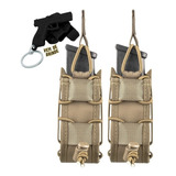 Kit 2 Porta Carregador Reload Pistola Invictus Molle Coyote