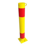 Kit 2 Postes Guarda Vaga Limitador Fixo 65cm Faixa Refletiva