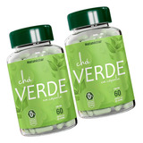 Kit 2 Potes Chá Verde Premium Natural Green Tea 120 Cápsulas