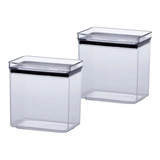 Kit 2 Potes Organizador Hermético Alimentos Lumini 1300ml